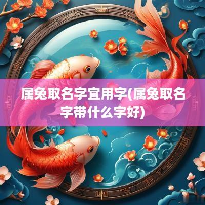 属兔取名字宜用字(属兔取名字带什么字好)