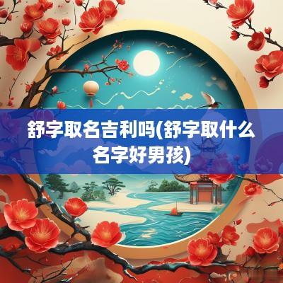 舒字取名吉利吗(舒字取什么名字好男孩)