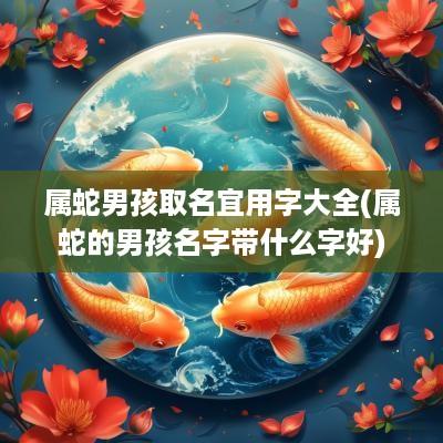 属蛇男孩取名宜用字大全(属蛇的男孩名字带什么字好)