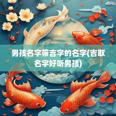 男孩名字带吉字的名字(吉取名字好听男孩)
