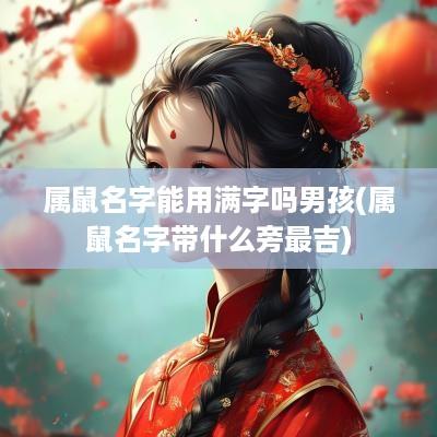属鼠名字能用满字吗男孩(属鼠名字带什么旁最吉)