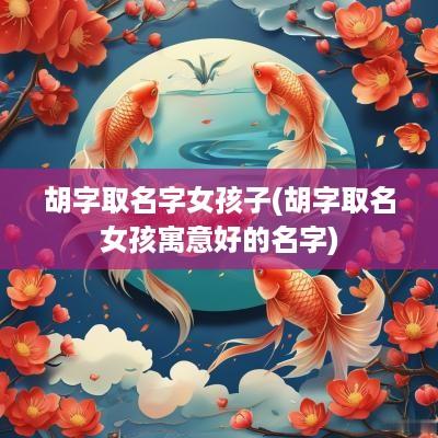 胡字取名字女孩子(胡字取名女孩寓意好的名字)
