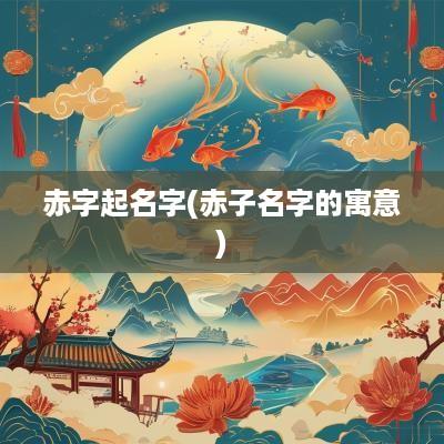 赤字起名字(赤子名字的寓意)