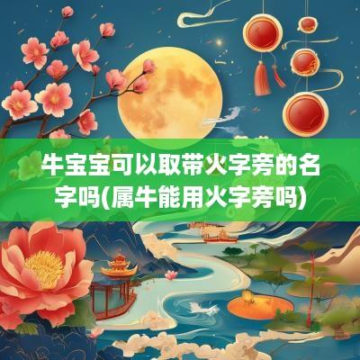 牛宝宝可以取带火字旁的名字吗(属牛能用火字旁吗)