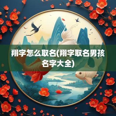 翔字怎么取名(翔字取名男孩名字大全)