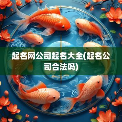 起名网公司起名大全(起名公司合法吗)