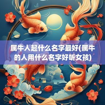 属牛人起什么名字最好(属牛的人用什么名字好听女孩)
