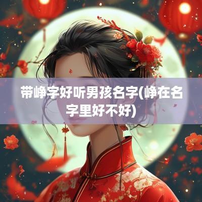 带峥字好听男孩名字(峥在名字里好不好)