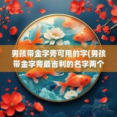 男孩带金字旁可用的字(男孩带金字旁最吉利的名字两个字)