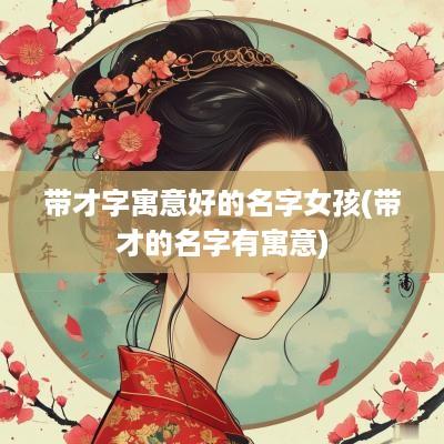 带才字寓意好的名字女孩(带才的名字有寓意)