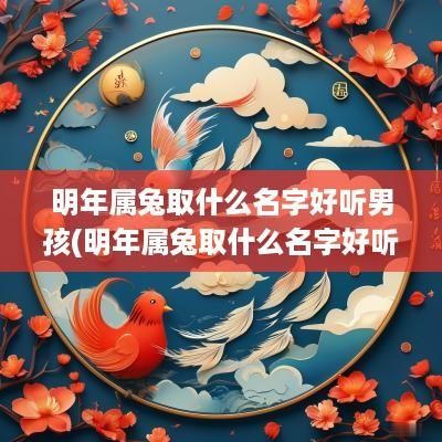 明年属兔取什么名字好听男孩(明年属兔取什么名字好听女孩)