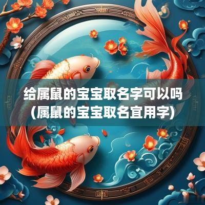 给属鼠的宝宝取名字可以吗(属鼠的宝宝取名宜用字)