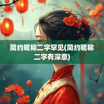 简约昵称二字罕见(简约昵称二字有深意)