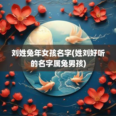 刘姓蛇年女孩名字(姓刘好听的名字属兔男孩)