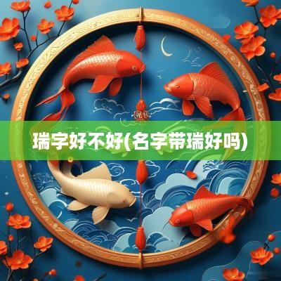 瑞字好不好(名字带瑞好吗)