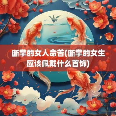 断掌的女人命苦(断掌的女生应该佩戴什么首饰)