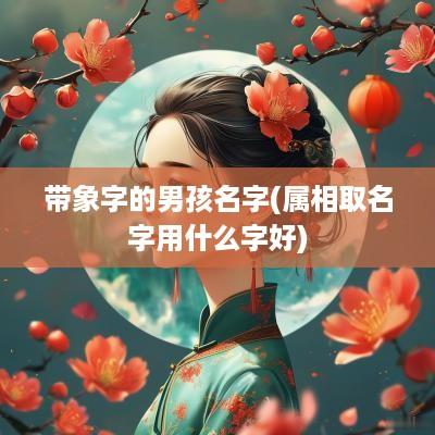 带象字的男孩名字(属相取名字用什么字好)