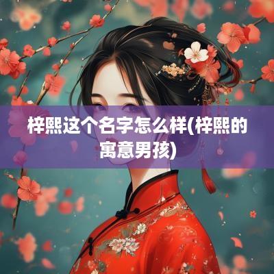 梓熙这个名字怎么样(梓熙的寓意男孩)