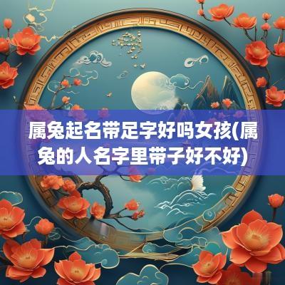 属兔起名带足字好吗女孩(属兔的人名字里带子好不好)