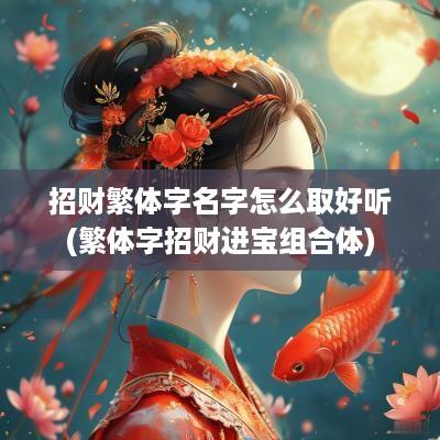 招财繁体字名字怎么取好听(繁体字招财进宝组合体)