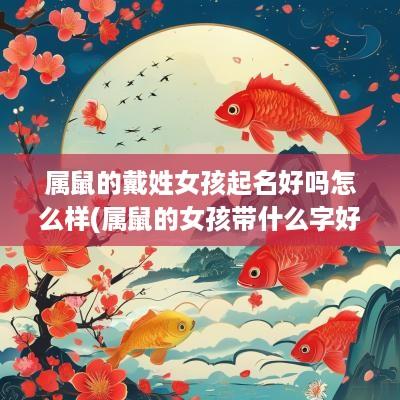 属鼠的戴姓女孩起名好吗怎么样(属鼠的女孩带什么字好)