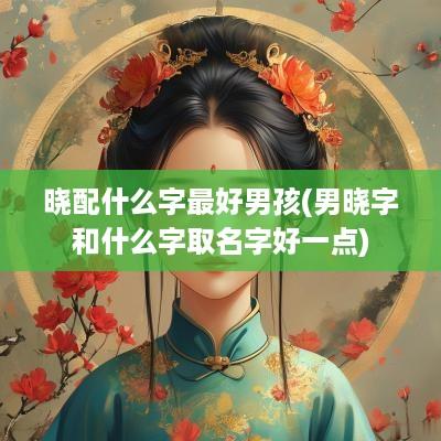 晓配什么字最好男孩(男晓字和什么字取名字好一点)