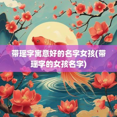带瑶字寓意好的名字女孩(带瑶字的女孩名字)