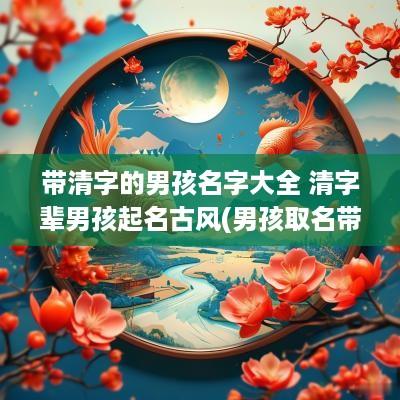 带清字的男孩名字大全 清字辈男孩起名古风(男孩取名带清字)