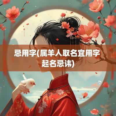 忌用字(属羊人取名宜用字 起名忌讳)