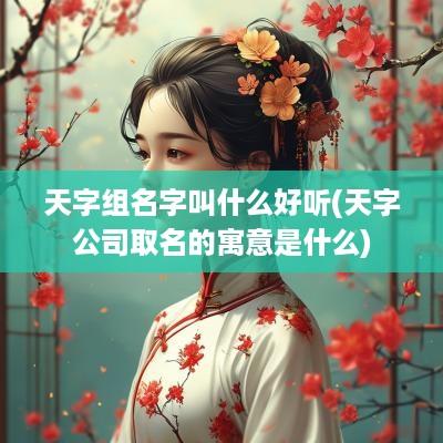 天字组名字叫什么好听(天字公司取名的寓意是什么)