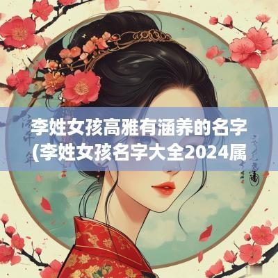 李姓女孩高雅有涵养的名字(李姓女孩名字大全2025属龙取名)