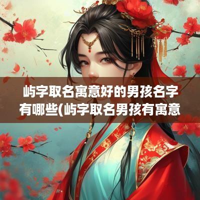 屿字取名寓意好的男孩名字有哪些(屿字取名男孩有寓意)