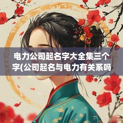 电力公司起名字大全集三个字(公司起名与电力有关系吗知乎)
