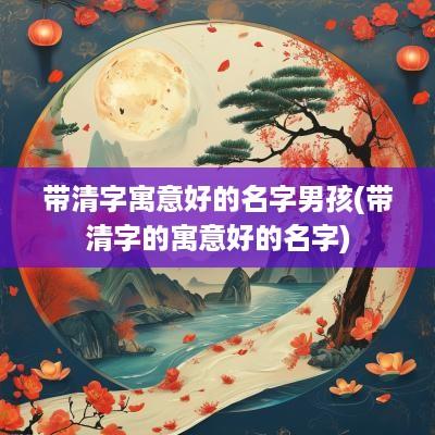 带清字寓意好的名字男孩(带清字的寓意好的名字)