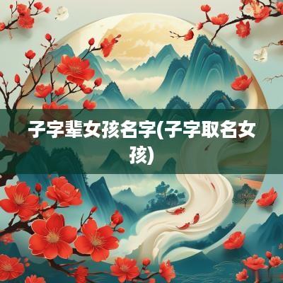 子字辈女孩名字(子字取名女孩)