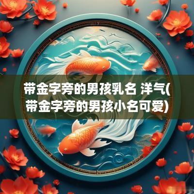 带金字旁的男孩乳名 洋气(带金字旁的男孩小名可爱)