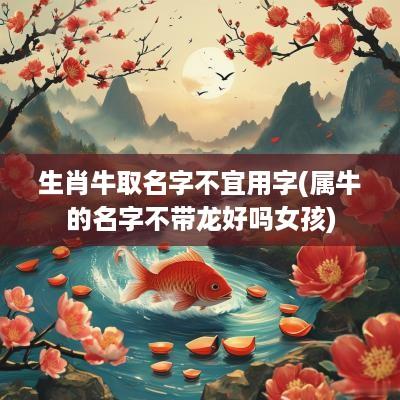 生肖牛取名字不宜用字(属牛的名字不带龙好吗女孩)