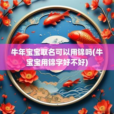 蛇年宝宝取名可以用锦吗(牛宝宝用锦字好不好)