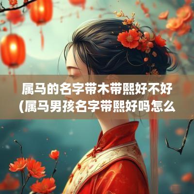 属马的名字带木带熙好不好(属马男孩名字带熙好吗怎么取名)