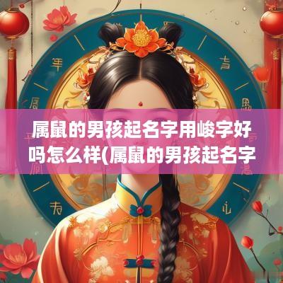 属鼠的男孩起名字用峻字好吗怎么样(属鼠的男孩起名字用峻字好吗怎么取)