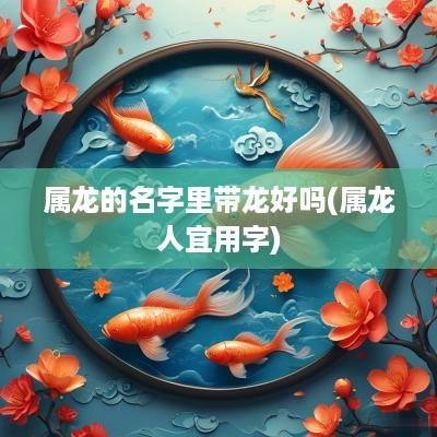 属龙的名字里带龙好吗(属龙人宜用字)