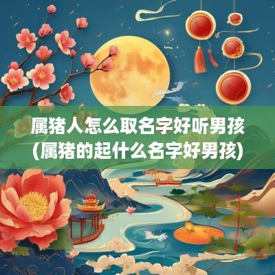 属猪人怎么取名字好听男孩(属猪的起什么名字好男孩)