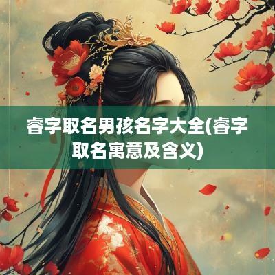 睿字取名男孩名字大全(睿字取名寓意及含义)