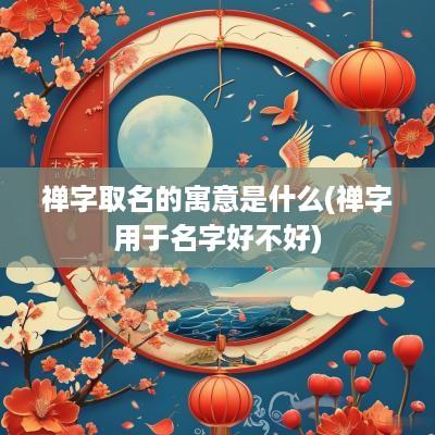 禅字取名的寓意是什么(禅字用于名字好不好)