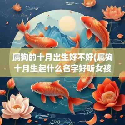 属狗的十月出生好不好(属狗十月生起什么名字好听女孩)