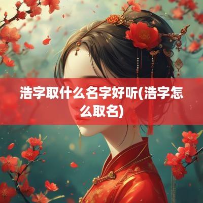 浩字取什么名字好听(浩字怎么取名)