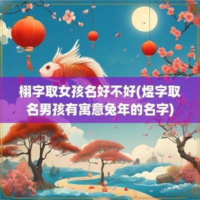 栩字取女孩名好不好(煜字取名男孩有寓意蛇年的名字)