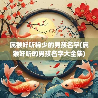 属猴好听稀少的男孩名字(属猴好听的男孩名字大全集)
