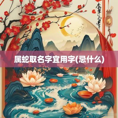 属蛇取名字宜用字(忌什么)
