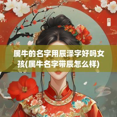 属牛的名字用辰泽字好吗女孩(属牛名字带辰怎么样)
